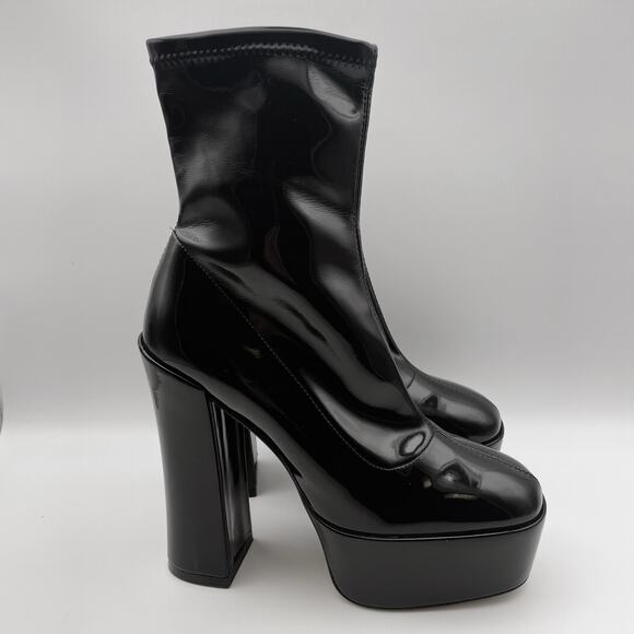 Stuart Weitzman Womens Skyhigh 145 Platform Mid Calf Bootie US 10 Black NWOB - Picture 3 of 12